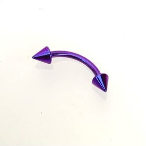 Anatometal Anodized Titanium 16g Curved Barbell for Eyebrow Piercing